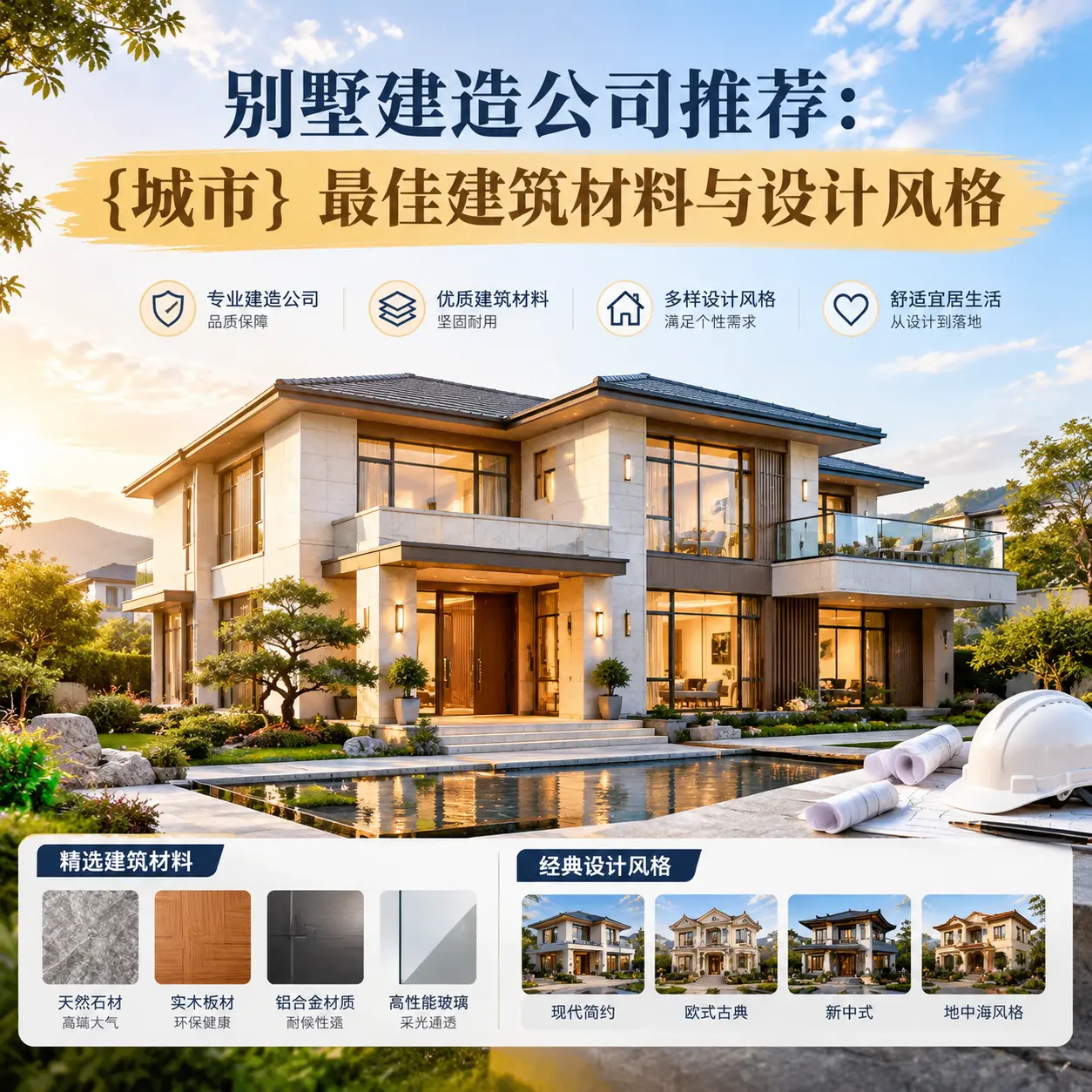 别墅建造公司推荐： 观山湖 最佳建筑材料与设计风格